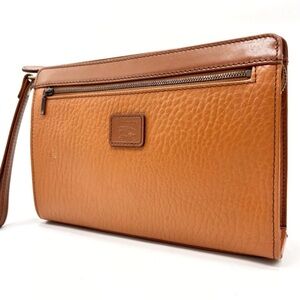 Burberrys Vintage Tan Leather Wristlet